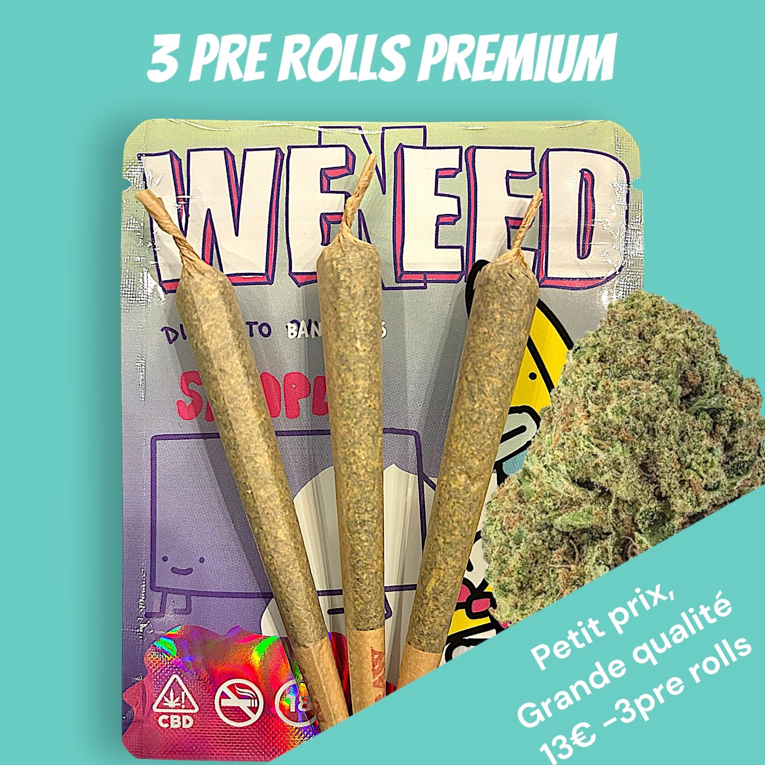 3 Pre rolls Premium – Elcaminoverde